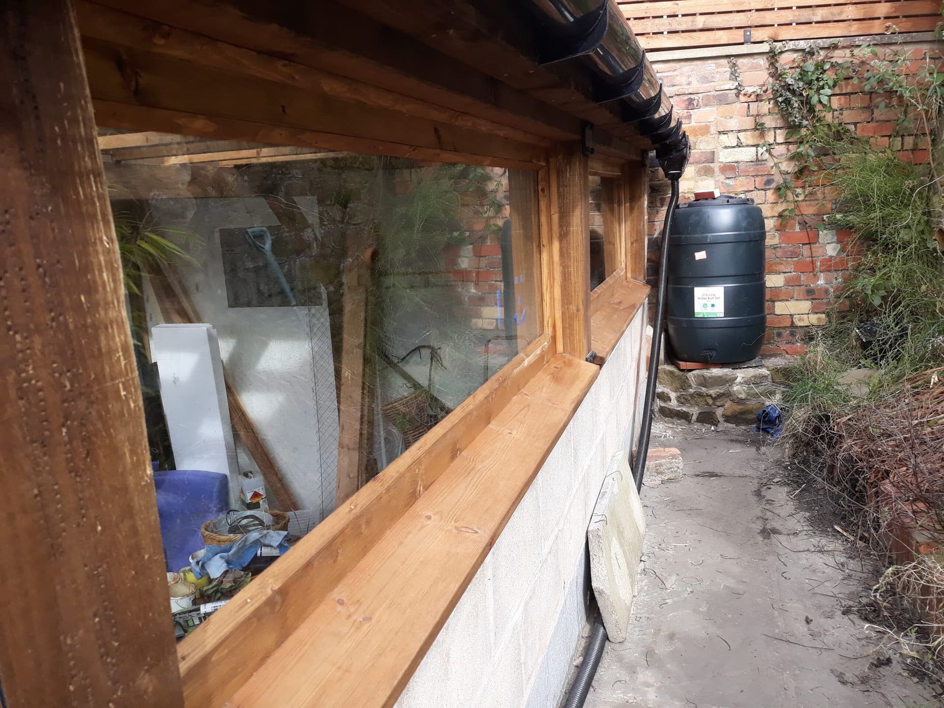 Custom timber window frames installed in a home extension